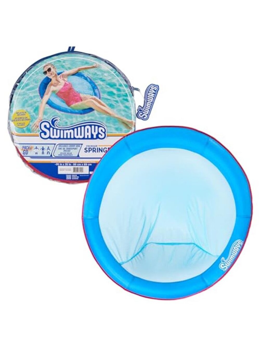 Inflatable Pool Float Lounger Adult Mesh Papasan Chair Summer Water Relaxation